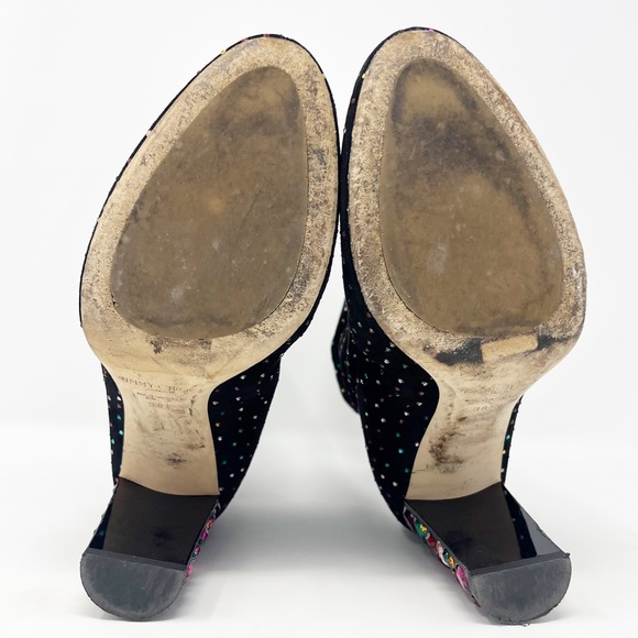Jimmy Choo Boots Black Suede Bejeweled Sock Boot - Picture 8 of 9
